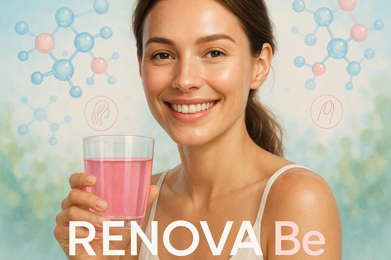 Colágeno Verisol com Ácido Hialurônico Renova Be promove firmeza, hidratação e rejuvenescimento da pele, fortalecendo também cabelos e unhas. (imagem gerada com inteligência artificial)