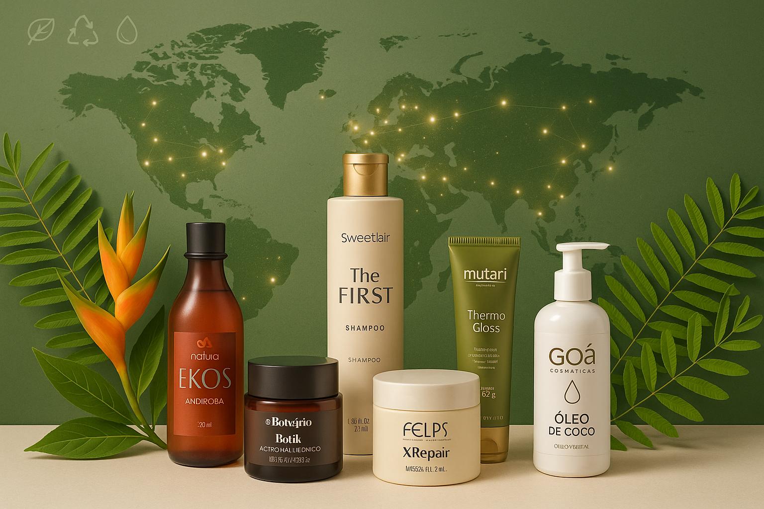 Made in Brazil: 6 marcas nacionais de cosméticos que brilham no exterior com inovação, sustentabilidade e qualidade reconhecidas globalmente. (imagem gerada com inteligência artificial)