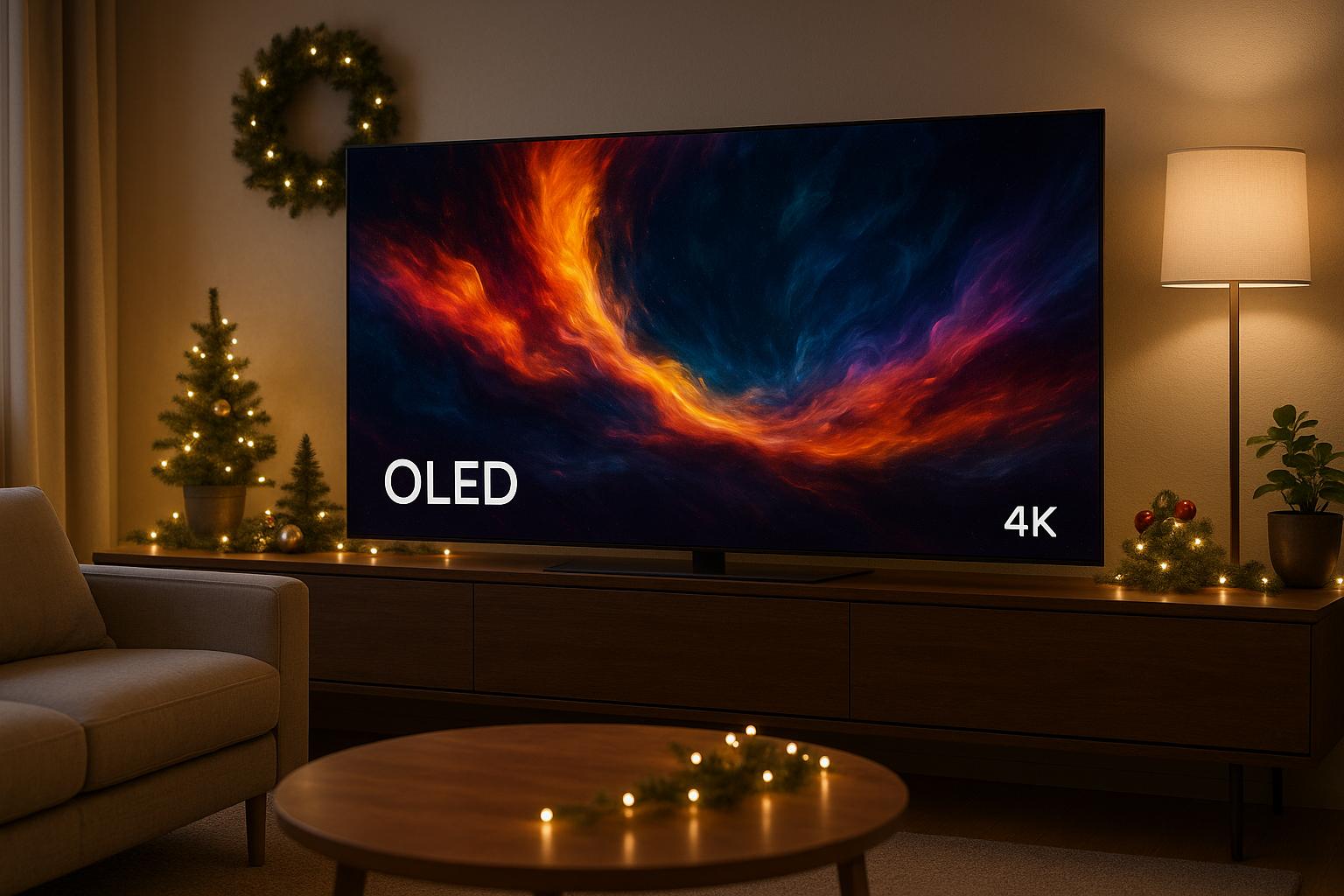 Guia completo de compra de TV para o Natal 2025: tecnologias, dicas e tendências para escolher a melhor televisão com qualidade, tamanho ideal e ótimo custo-benefício. (imagem gerada com inteligência artificial)