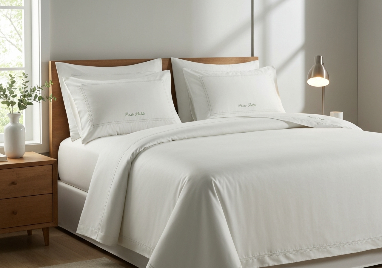 Kit de lençol micropercal 400 fios para cama box casal Queen: 3 peças com elástico, fronhas com ponto palito, toque acetinado, conforto premium e fácil de cuidar. (imagem gerada com inteligência artificial)