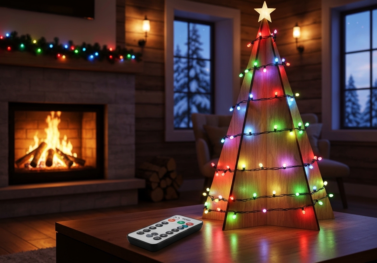 Pisca‑pisca LED 10m, 100 LEDs coloridos com controle remoto de 8 modos. Fácil instalação, baixo consumo e frete grátis em compras acima de R$X. (imagem gerada com inteligência artificial)
