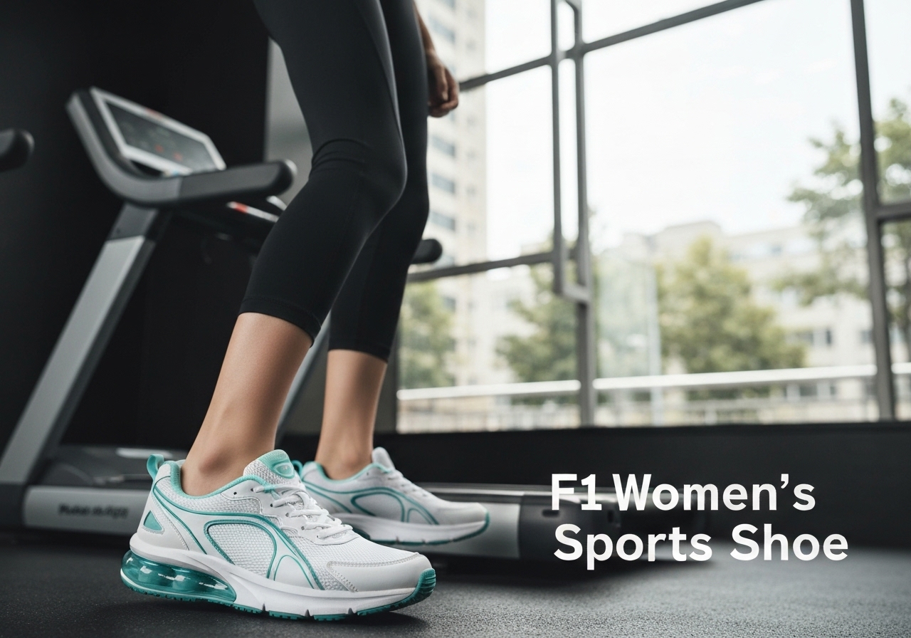 Descubra o tênis feminino F1: leve, confortável e versátil para academia, caminhadas e passeios. Design moderno, sola aderente e preço acessível para o dia a dia. (imagem gerada com inteligência artificial)