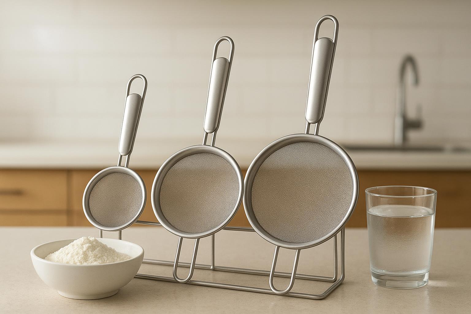 Kit 3 Peneiras Aço Inox: O Utensílio Perfeito para sua Cozinha