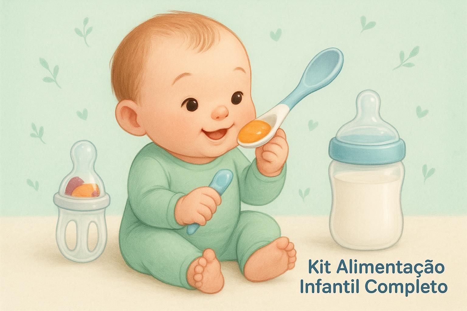 Kit Alimentação Infantil Completo: Chupeta e Colher Dosadora