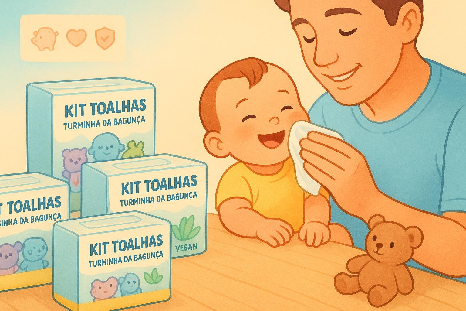 Kit Toalhas Turminha da Bagunça: Qualidade e Economia no Cuidado