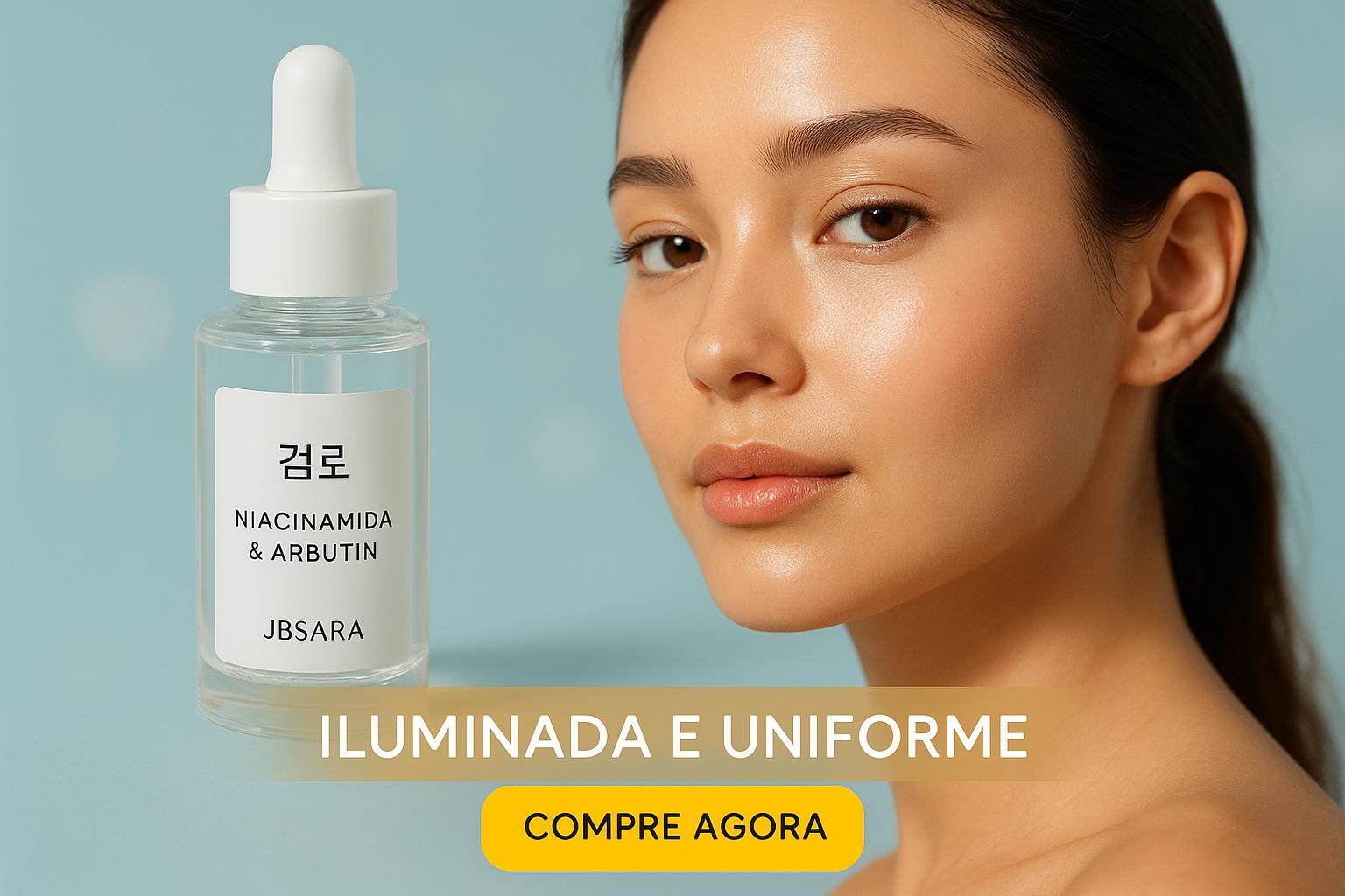 Soro JBSARA Niacinamida e Arbutin: Pele Iluminada e Uniforme