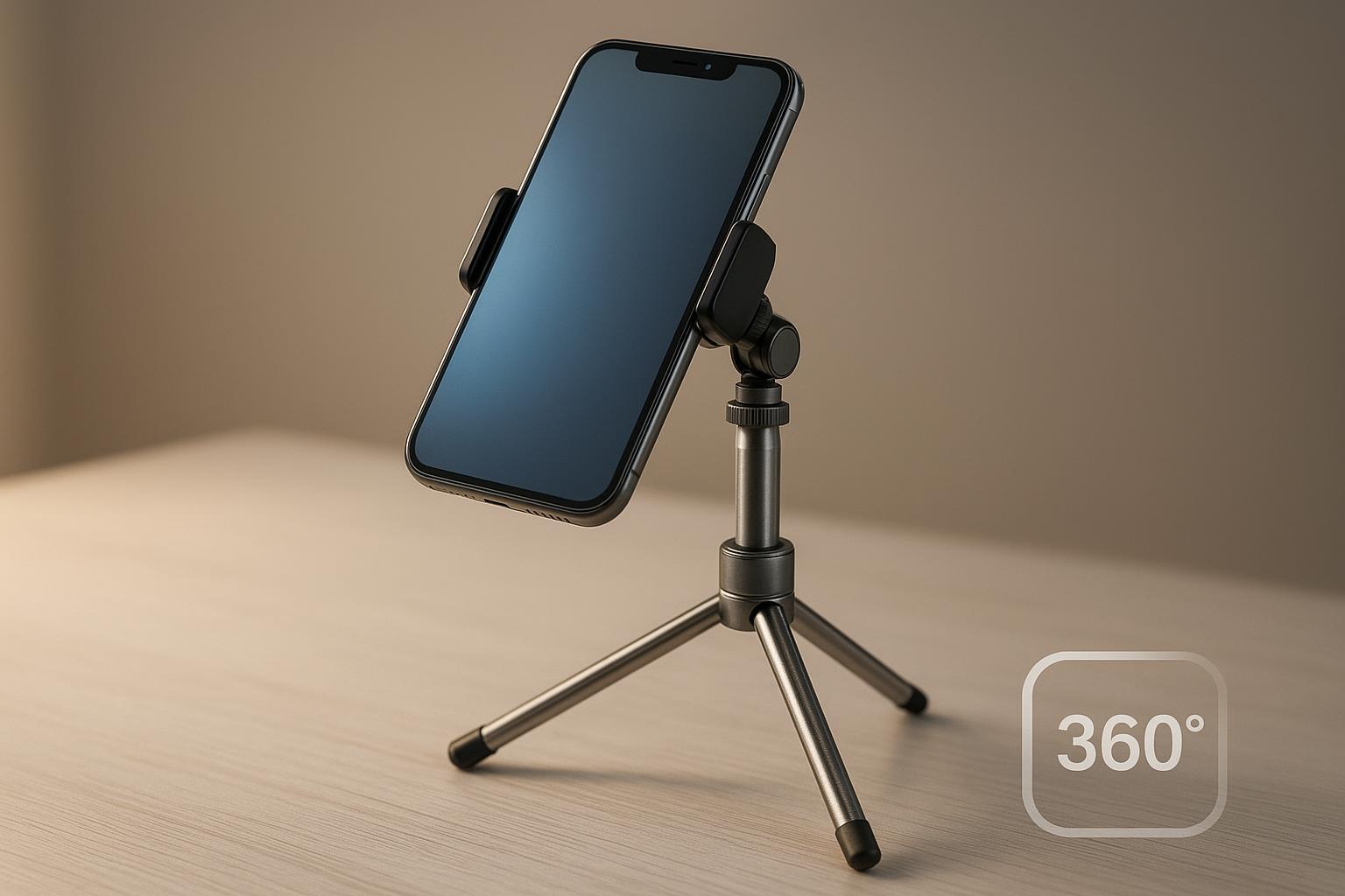 Suporte de Celular Tripé Para Mesa Para Gravação de Vídeos 360°